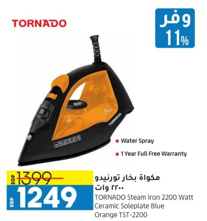 TORNADO Steam Iron 2200 Watt Ceramic Soleplate Blue Orange TST-2200