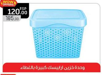 Large plastic storage basket