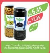 Fulgor Sliced Black / Green Olives 230 gm