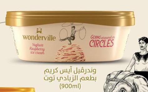 Wonderville Yoghurt Raspberry ice cream 900 ml