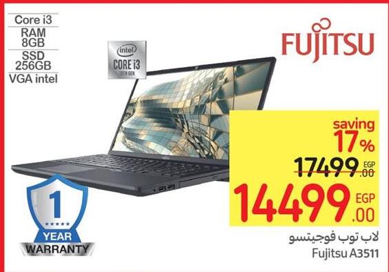 Fujitsu A3511 Laptop with Intel Core i3, 8GB RAM, 256GB SSD, Intel VGA