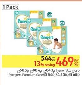 Pampers Premium Care Size 3, 84 Count s4 80s s5 68s