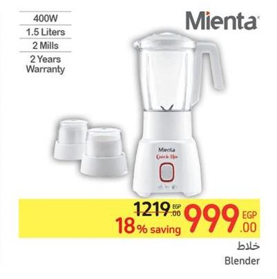 Mienta Blender 400watt 1.5ltr