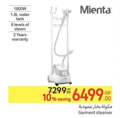 Mienta Garment steamer 1.8 L 1800 W