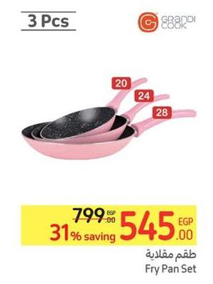 Grandi Cook	Fry Pan Set, 3 Pcs