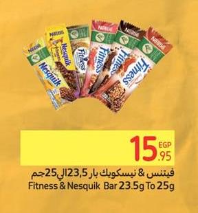 Fitness & Nesquik Bar 23.5g to 25g