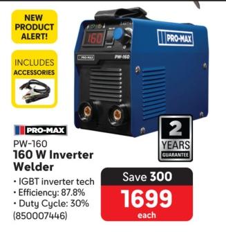 Pro-Max 160 W Inverter Welder