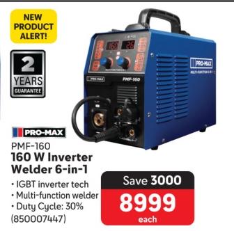 Pro-Max 160 W Inverter Welder 6-in-1