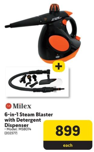 Milex 6-in-1 Steam Blaster with Detergent Dispenser