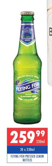 Flying Fish Pressed Lemon Bottles 24x330ml