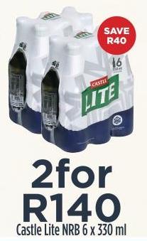 Castle Lite NRB 6 x 330 ml