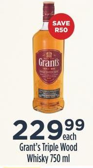 Grant's Triple Wood Whisky 750ml