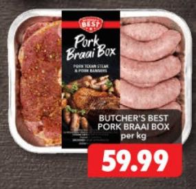 BUTCHER'S BEST PORK BRAAI BOX per kg