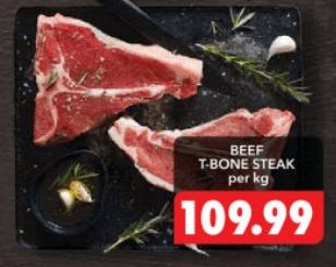 Beef T-Bone Steak Per kg