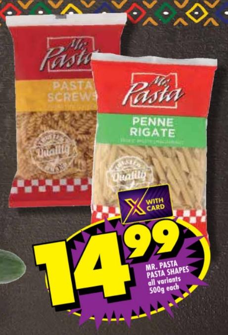 Mr. Pasta Pasta Shapes All Variants 500g Each