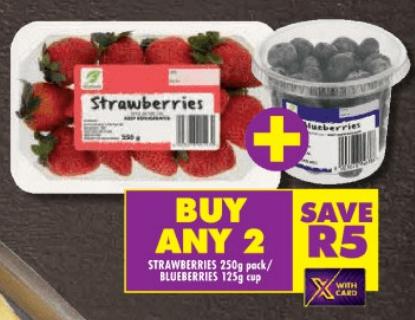 FRESHMARK STRAWBERRIES 250g pack /BLUEBERRIES 125g cup 