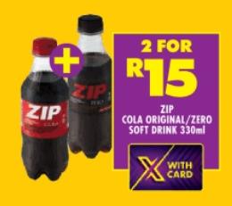 ZIP Cola Original/Zero Soft Drink 330ml