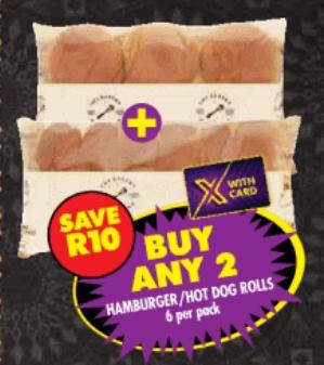 Buy Any 2 Hamburger /Hot Hog Rolls 6 Per Pack