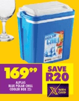 ALPLAS BLUE POLAR CHILL COOLER BOX 22L