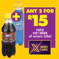 Any 2 POPZI Soft Drink all variants 330ml