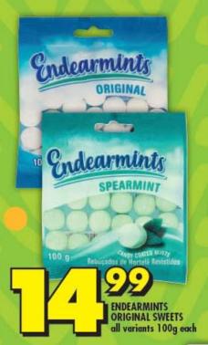 Endearmints Original Sweets All Variants 100g Each