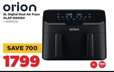 Orion 9L Digital Dual Air Fryer