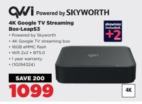 4K Google TV Streaming Box powered by Skyworth