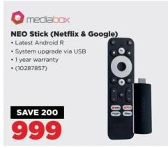 NEO Stick (Netflix & Google) - Latest Android R