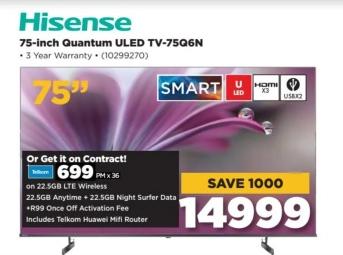 Hisense 75-inch Quantum ULED TV