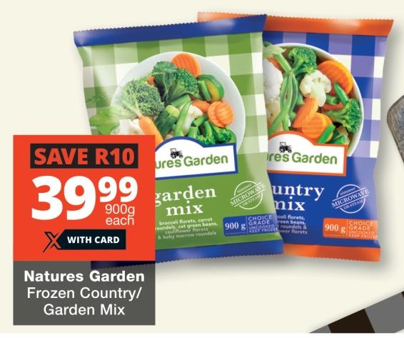 Natures Garden Frozen Country/Garden Mix 900g Each