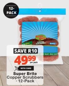 Super Brite Copper Scrubbers - 12-Pack