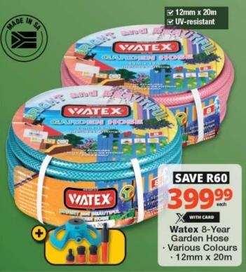 Watex 8-Year Garden Hose - Various Colours