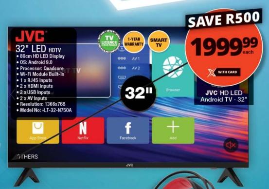 JVC 32" LED HDTV, 80cm HD LED Display