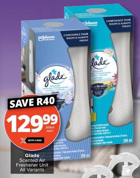 Glade Scented Air Freshener Unit All Variants 269ml