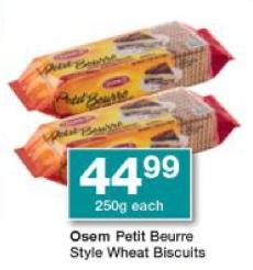 Osem Petit Beurre Style Wheat Biscuits 250g Each