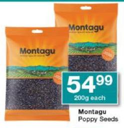 Montagu Poppy Seeds 200g