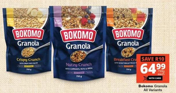 Bokomo Granola All Variants 750g