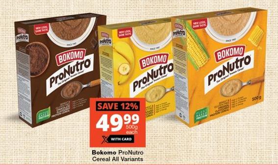 Bokomo ProNutro Cereal All Variants 500g