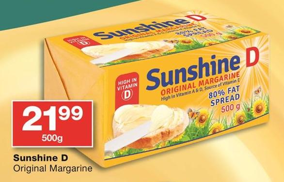 Sunshine D Original Margarine 500g