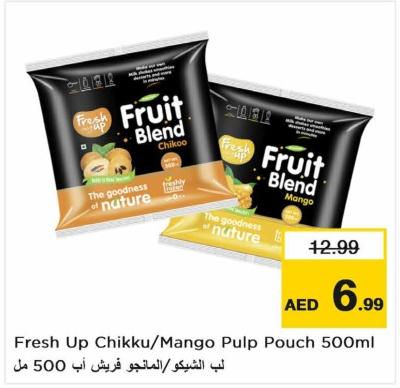 Fresh Up Chikku/Mango Pulp Pouch 500ml