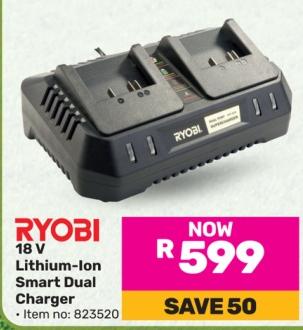 RYOBI 18 V Lithium-Ion Smart Dual Charger 