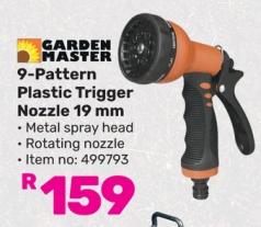 Garden Master 9-Pattern Plastic Trigger Nozzle 19 mm