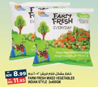 Farm Fresh Mixed Vegetables Indian Style 2x400gm