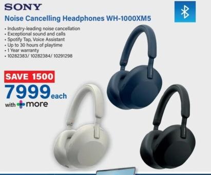 Sony Noise Cancelling Headphones WH-1000XM5