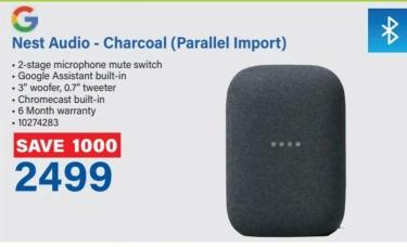 Google Nest Audio - Charcoal (Parallel Import) 