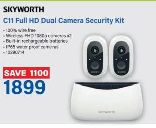 SKYWORTH C11 Full HD Dual Camera Security Kit