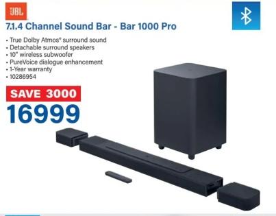 JBl 7.1.4 Channel Sound Bar