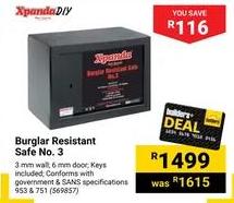 Xpanda Burglar Resistant Safe No .3 