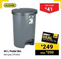 Addis 40 L Pedal Bin 