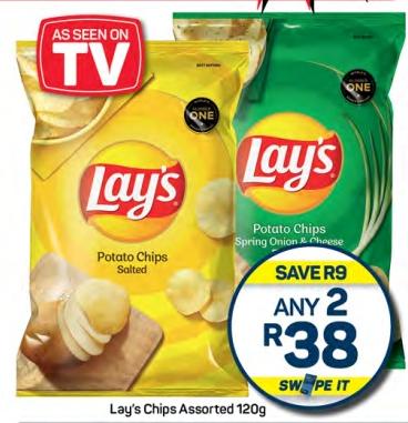 Lay's Potato Chips Assorted 120g Any 2